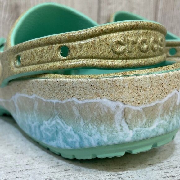 Crocs x Jimmy Buffet Clogs Mens 9 Womens 11 Margaritaville Beach Teal Slides NEW main image 6